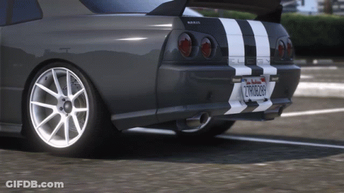 Gray Car With License Plate Ztr06288 GIF