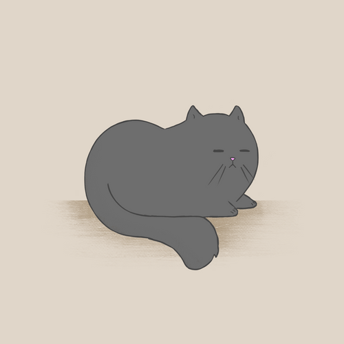 Gray Cartoon Cat GIF