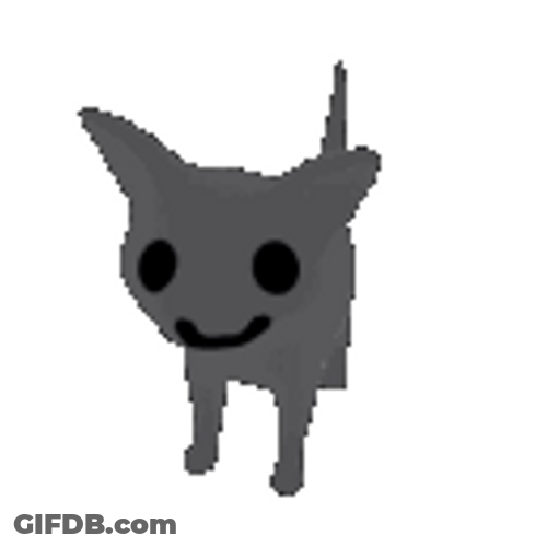 Gray Cat Spinning And Smiling GIF