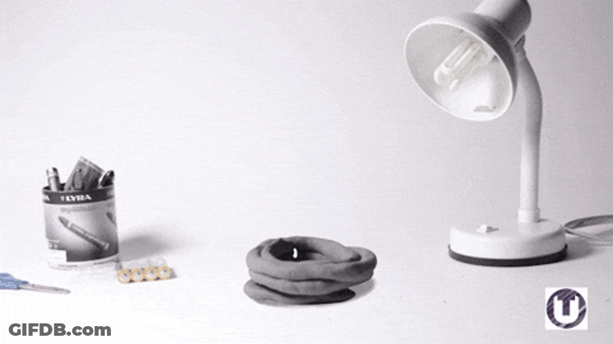 Gray Clay Spring Jumps Boing GIF