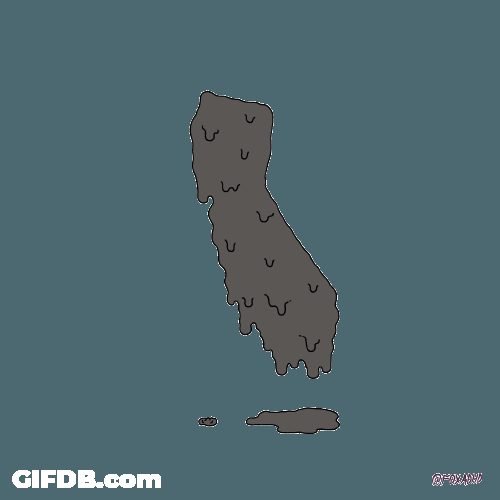 Gray Drip On White Background GIF