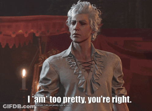 Gray Hair Man Says I Am Too Pretty You Are Right GIF
