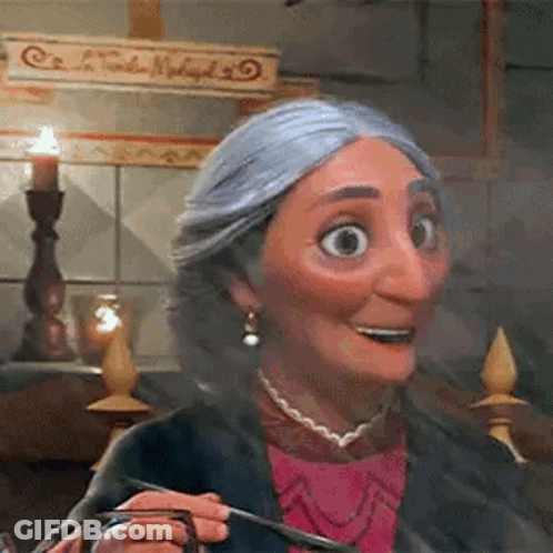 Gray Hair Woman Holding Knife Smiling GIF