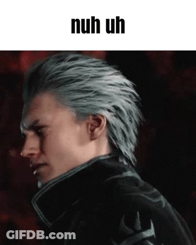 Gray-Haired Man Black Jacket Saying Nuh Uh GIF