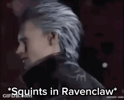 Gray Haired Man In Dark Room Squirts In Ravenclaw GIF