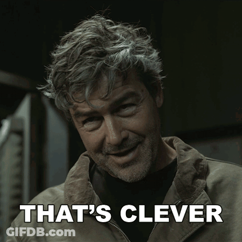Gray-Haired Man Smiling Saying That's Clever GIF