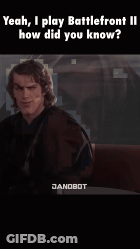 Gray-Haired Man Smiling Says Yeah I Play Battlefront II How Did You Know GIF
