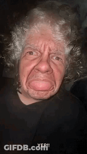 Gray Haired Man Sticking Out Tongue GIF