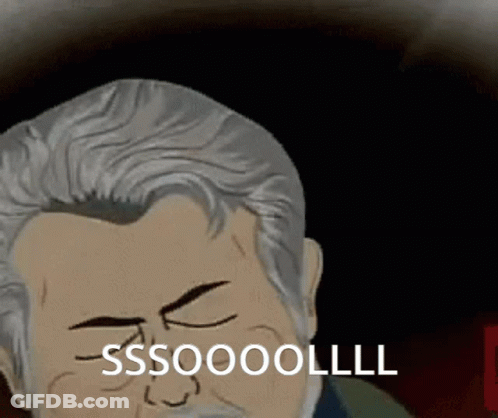Gray Haired Man With Beard Saying Sss00000lll GIF