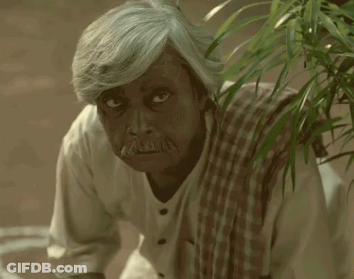 Gray-Haired Man With Mustache Praying GIF