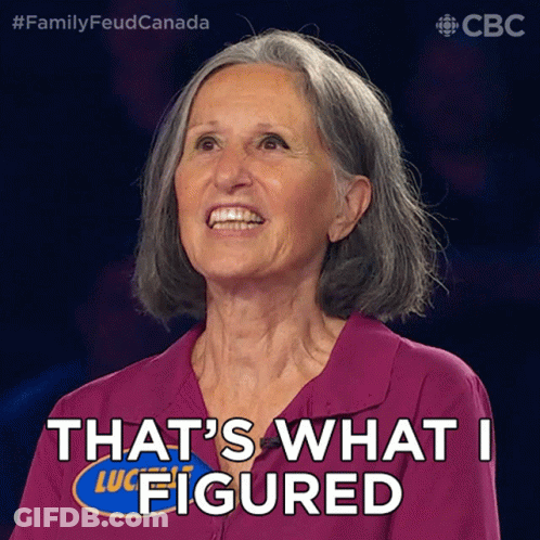 Gray-Haired Woman Smiling Says That's What I Figured GIF