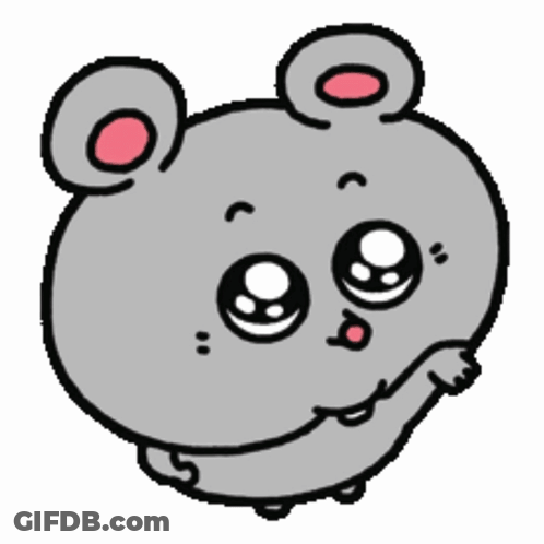 Gray Mouse With Big Eyes GIF