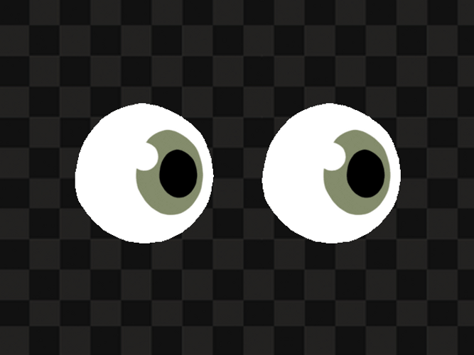 Gray Rolling Eyes Animation GIF