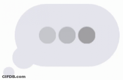 Gray Speech Bubble With Three Circles GIF