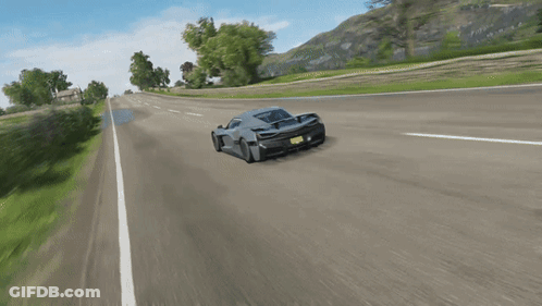 Gray Sports Car With License Plate A GIF