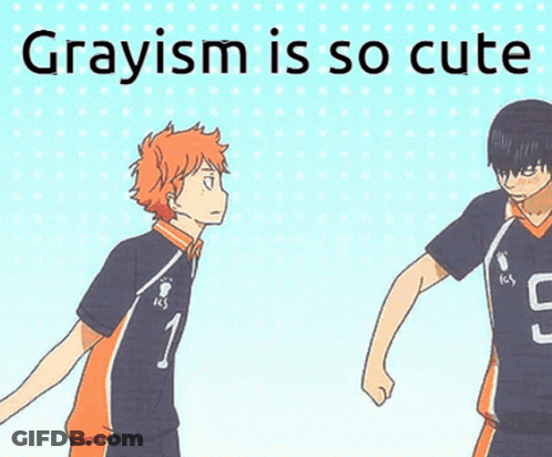 Grayism Is So Cute Written On A Poster With Two Boys GIF