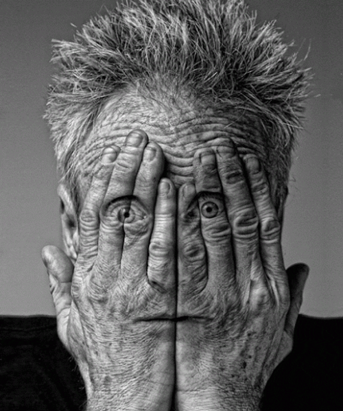 Grayscale Tripping Hallucinations GIF