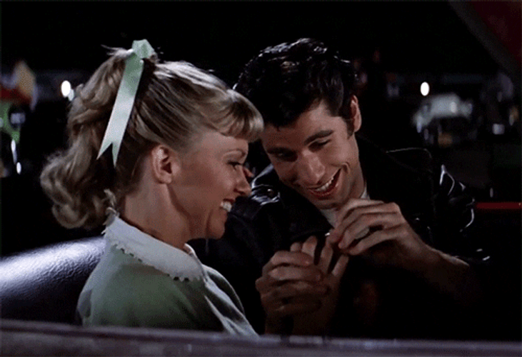 Grease Couple Danny And Sandy GIF