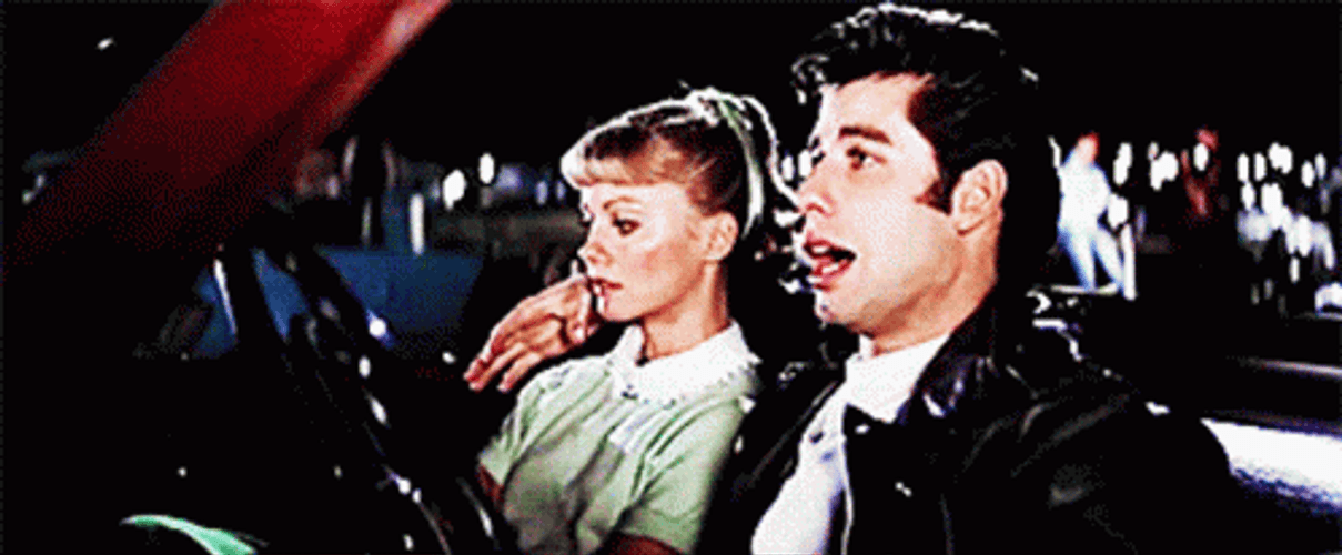 Grease Couple Danny And Sandy GIF