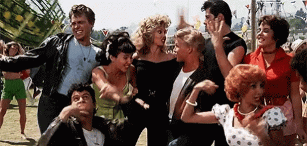 Grease Danny And Sandy Gangs GIF