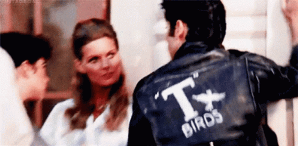 Grease Danny Looking Back GIF