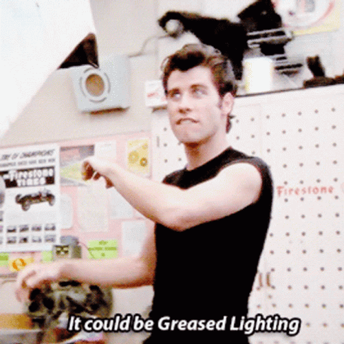 Grease Lighting Danny Zuko GIF