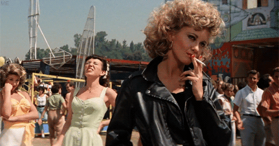 Grease Smoking Sandy Olsson GIF