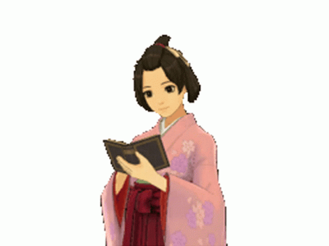 Great Ace Attorney Reading Book GIF