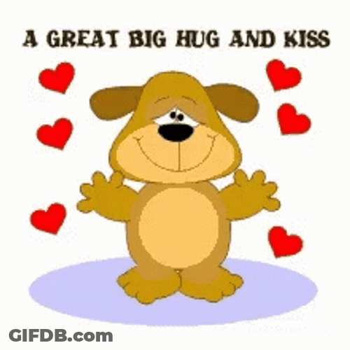Great Big Hug And Kiss Bear GIF