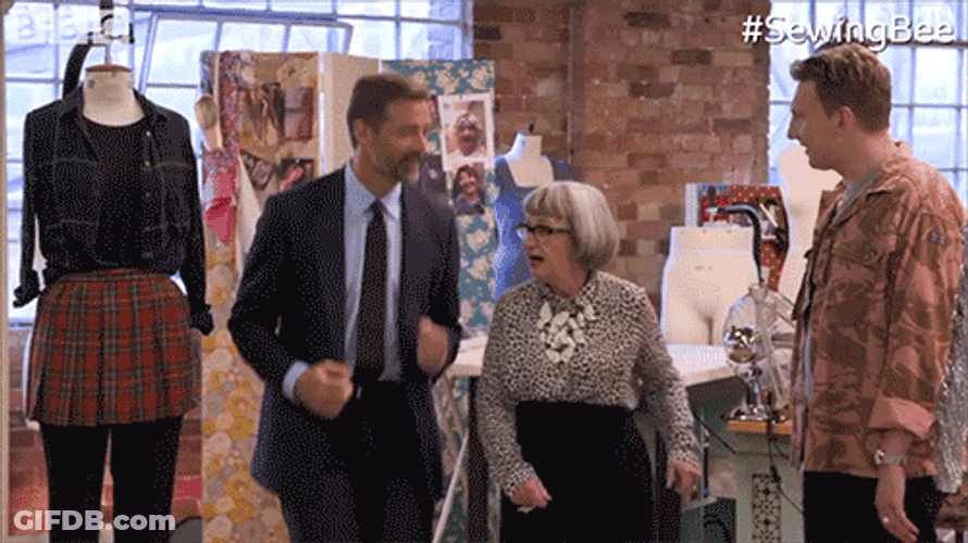 Great British Sewing Bee Judges Crazy Dancing GIF