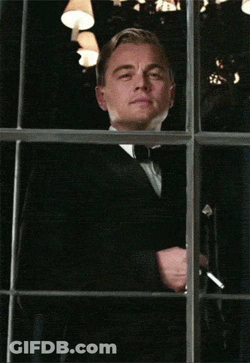 Great Gatsby Leonardo DiCaprio By The Window GIF