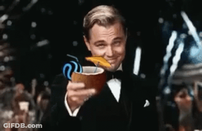 Great Gatsby Leonardo DiCaprio Coconut GIF