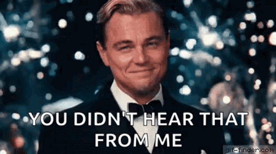 Great Gatsby Leonardo DiCaprio You Didn't Hear That GIF