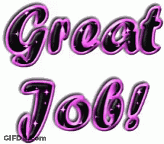 Great Job Cute Glittery GIF