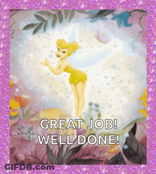 Great Job Glittery Tinkerbell GIF