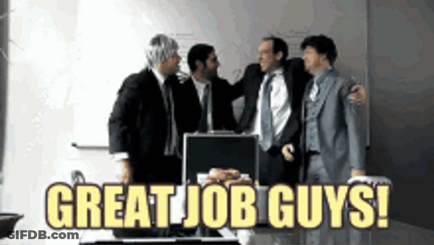 Great Job Guys Jump Shot GIF