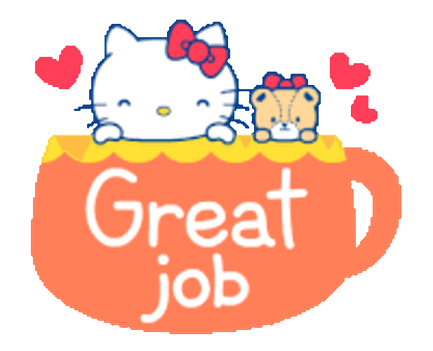 Great Job Hello Kitty Sticker GIF