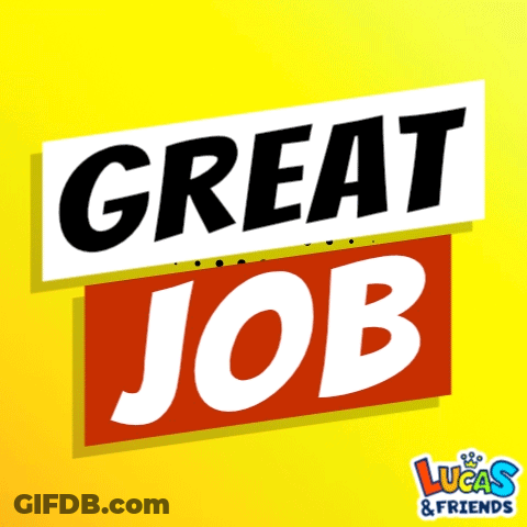 Great Job Sign Yellow Red GIF