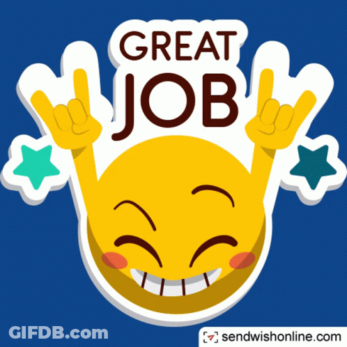 Great Job Smiley Sticker GIF