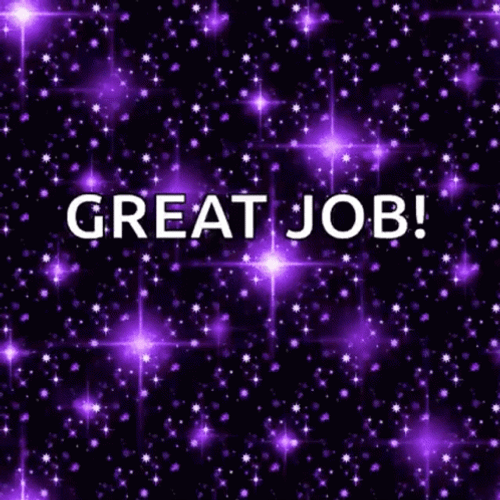 Great Job Violet Sparkles GIF