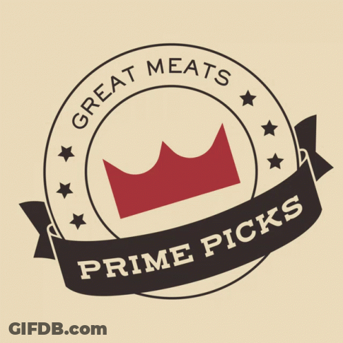 Great Meats Prime Picks Logo With Crown GIF