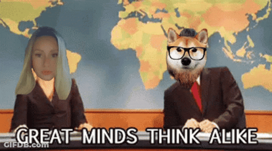 Great Minds Think Alike Funny Face Swap GIF