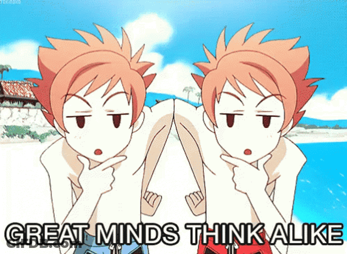 Great Minds Think Alike Kaoru Hitachiin GIF