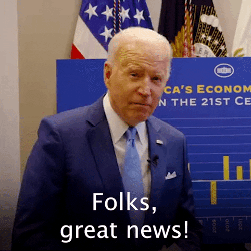 Great News Joe Biden GIF