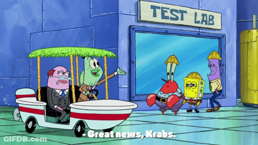 Great News Krabs GIF