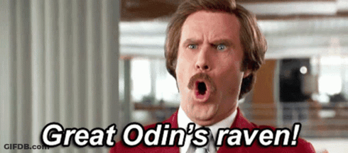 Great Odins Raven Ron Burgundy GIF