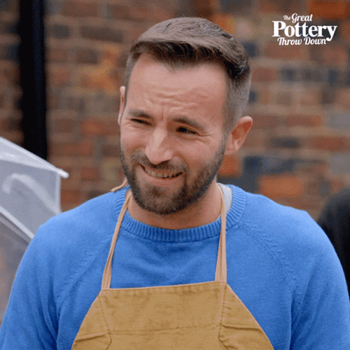 Great Pottery Throw Down Contestant Looking Away GIF