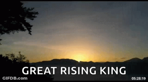 Great Rising King Sunset GIF