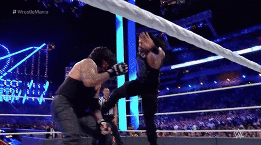 Greco Roman Wrestling Superstar Attacks GIF