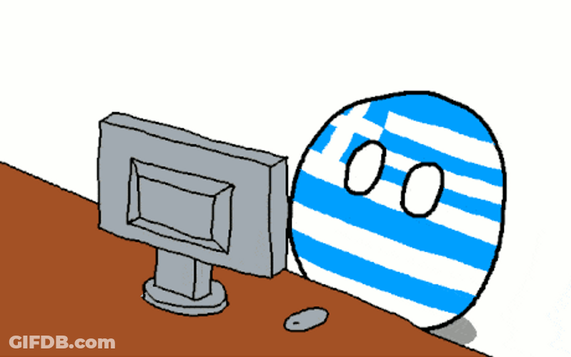 Greece Reading Email GIF